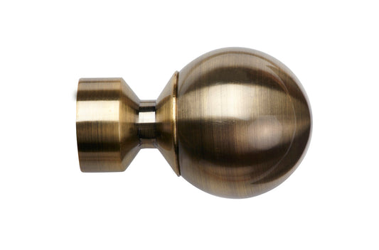 28mm Ball Finial Pk2 - Antique Brass