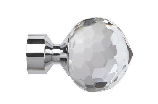 28mm Bella Finial Pk2 - Chrome