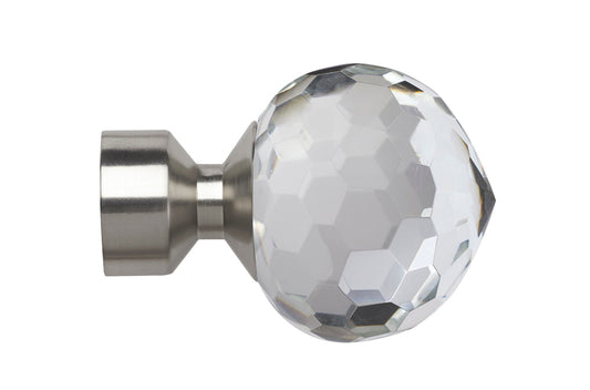 28mm Bella Finial Pk2 - Satin Silver