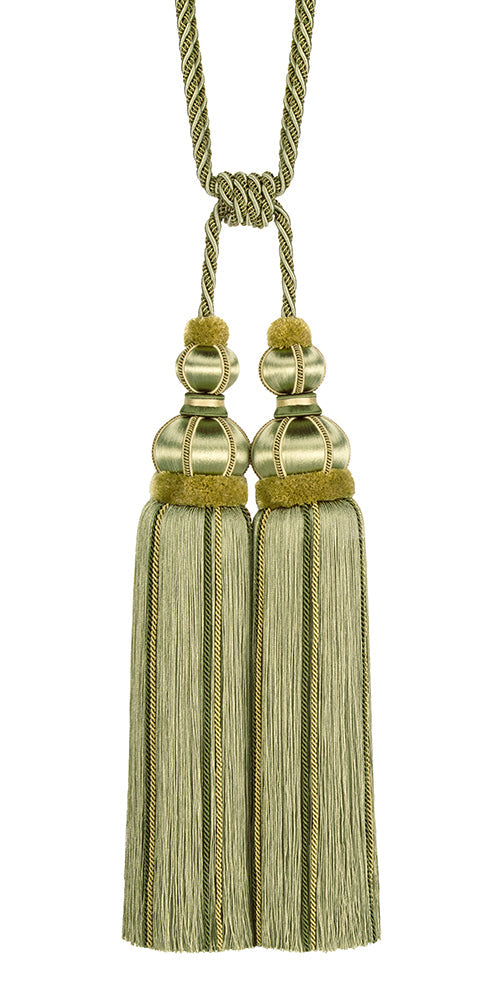 Antoinette Double Tassel Tieback - Olive