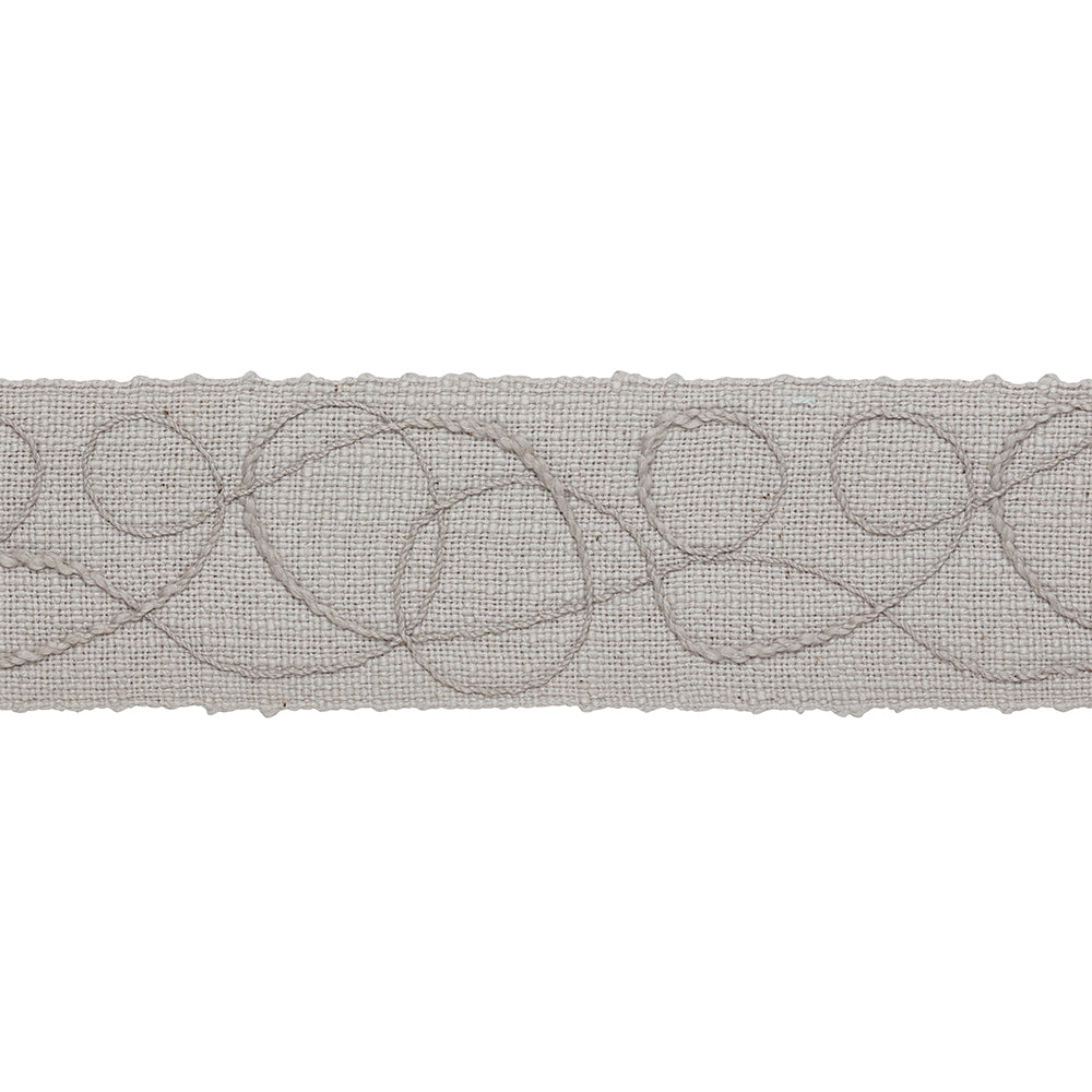 Prairie Embroidered Scroll Braid - Mist