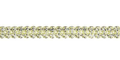 Twin Single Crystal with Gold Metal Backing Decorative Trim