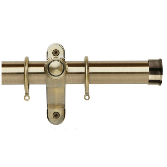 50mm End Cap Complete Pole Set - Burnished Brass