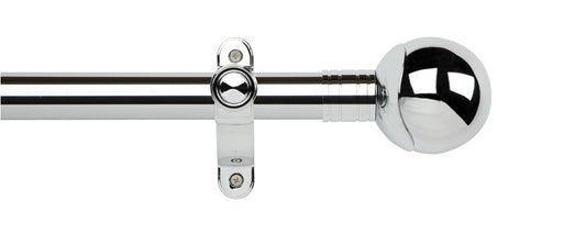 35mm Orb Eyelet Pole Set - Chrome