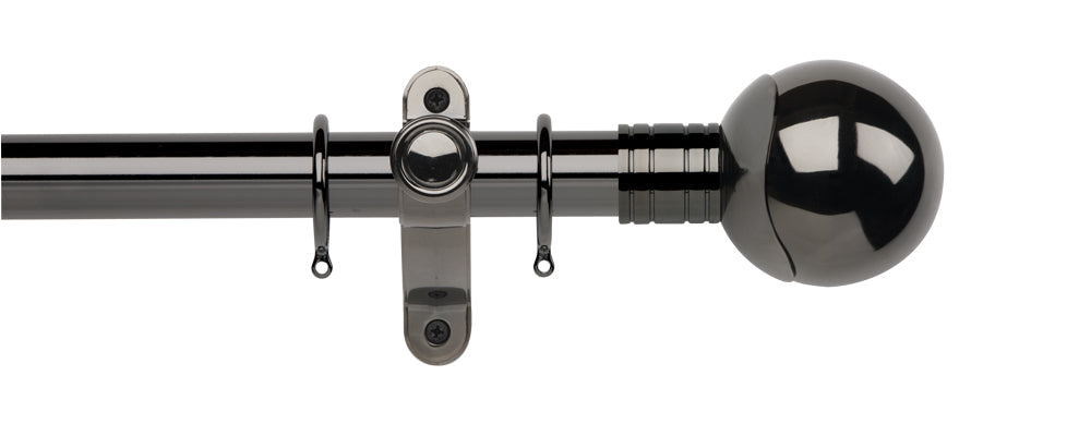 35mm Orb Complete Pole Set - Black Nickel