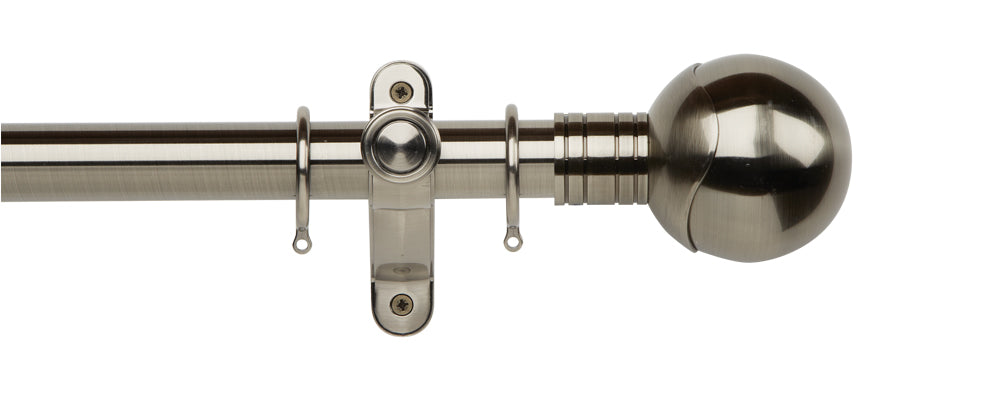 35mm Orb Complete Pole Set - Brushed Silver
