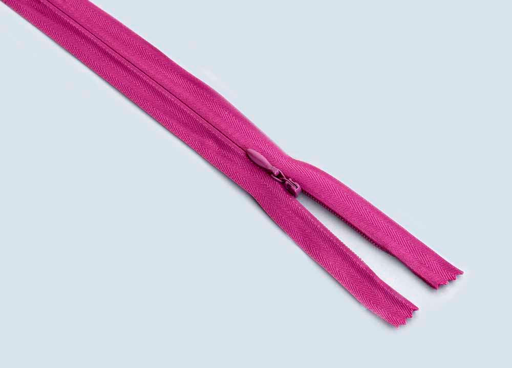 Closed End Invisible Zip (56cm length) - Damson