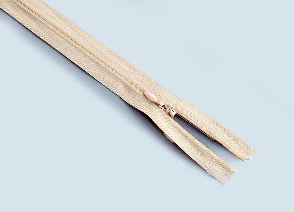 Closed End Invisible Zip (56cm length) - Vanilla