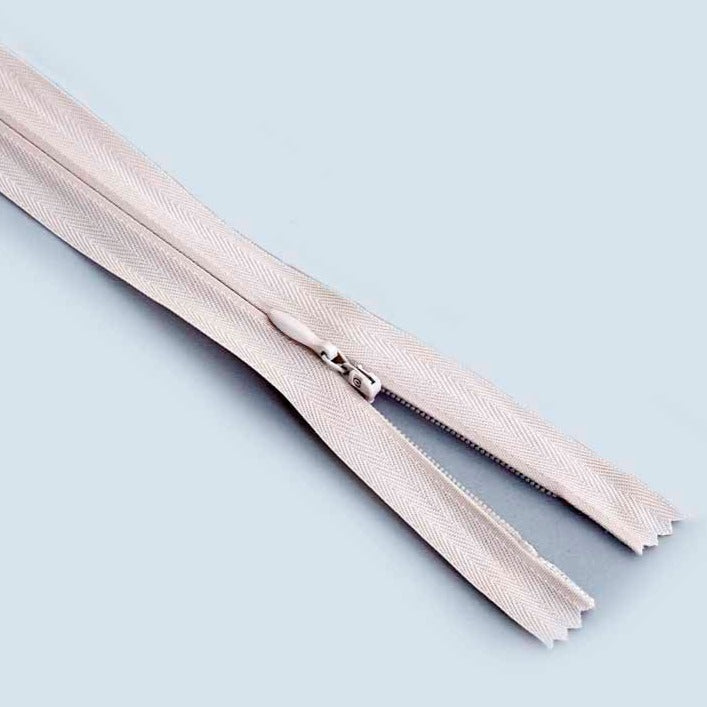Closed End Invisible Zip (56cm length) - Cream