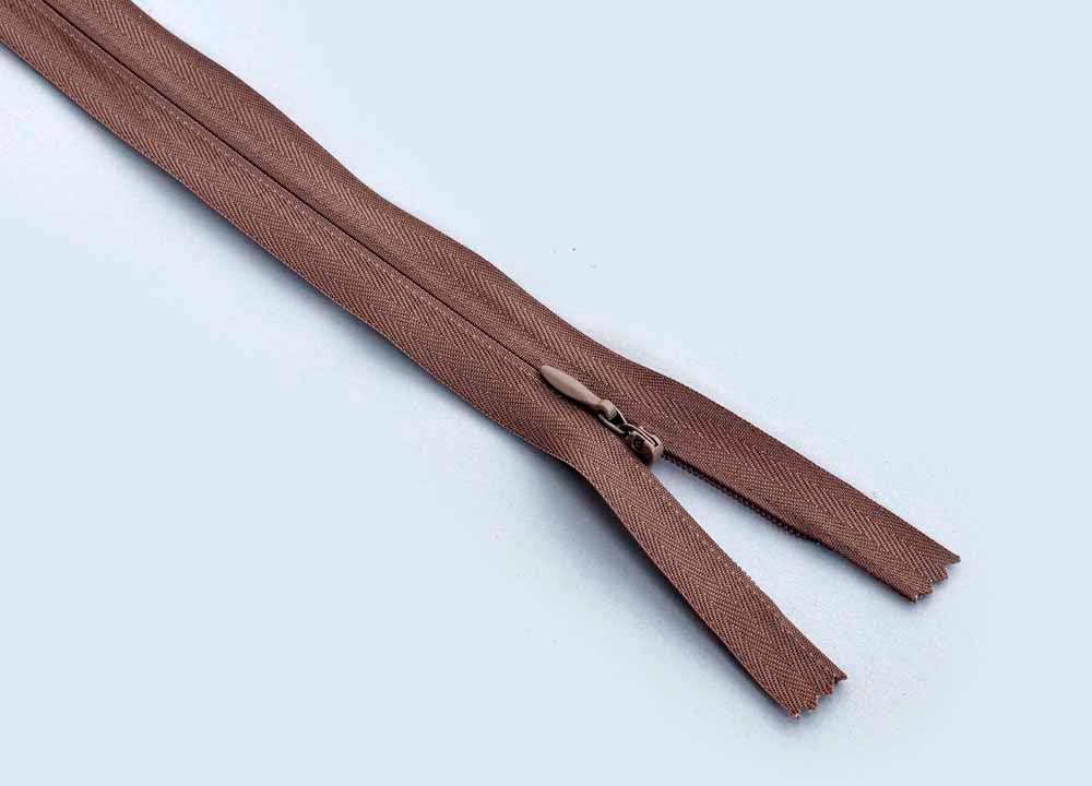 Closed End Invisible Zip (56cm length) - Jute