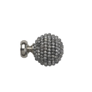 28mm Mia Finial Pk2 - Satin Silver