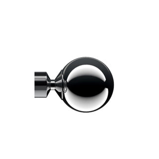 28mm Ball Finial Pk2  - Polished Graphite