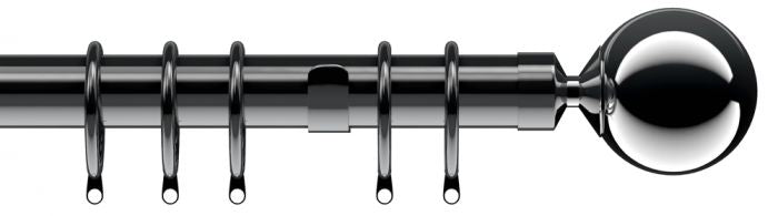 28mm Nikola Fixed Pole Set - Polished Graphite