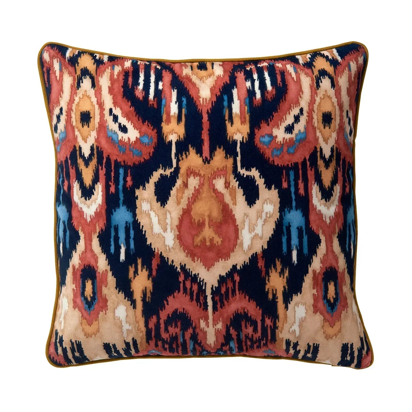 Bukhara Velvet Cushion - Saffron