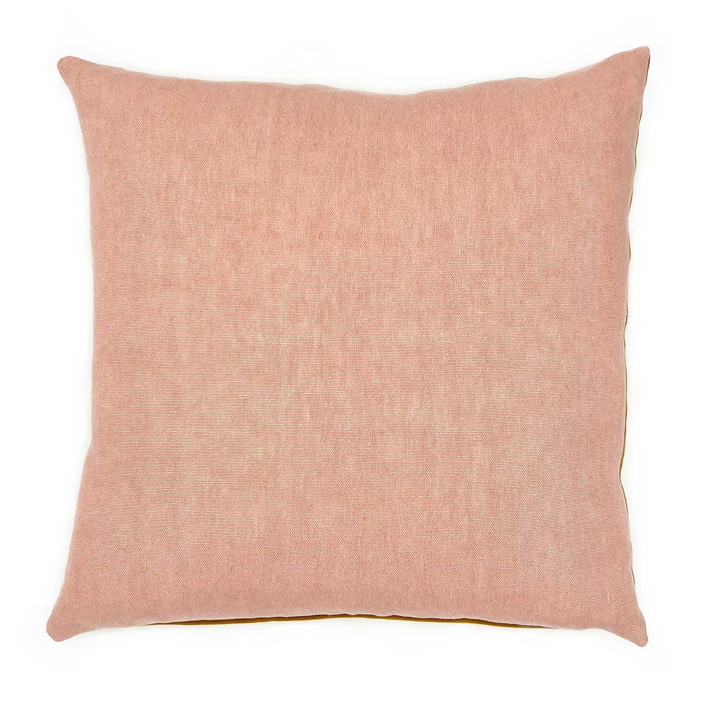 Elba Linen Cushion - Blush/Maize