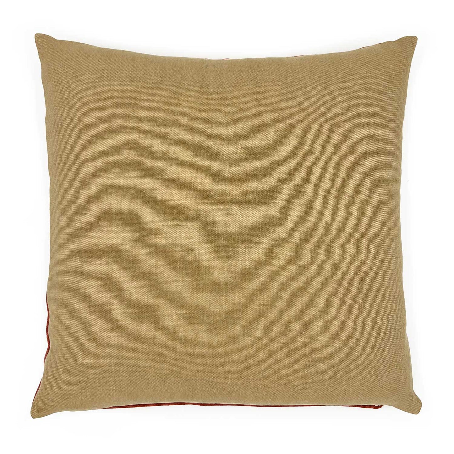 Elba Linen Cushion - Bisque/Cayenne