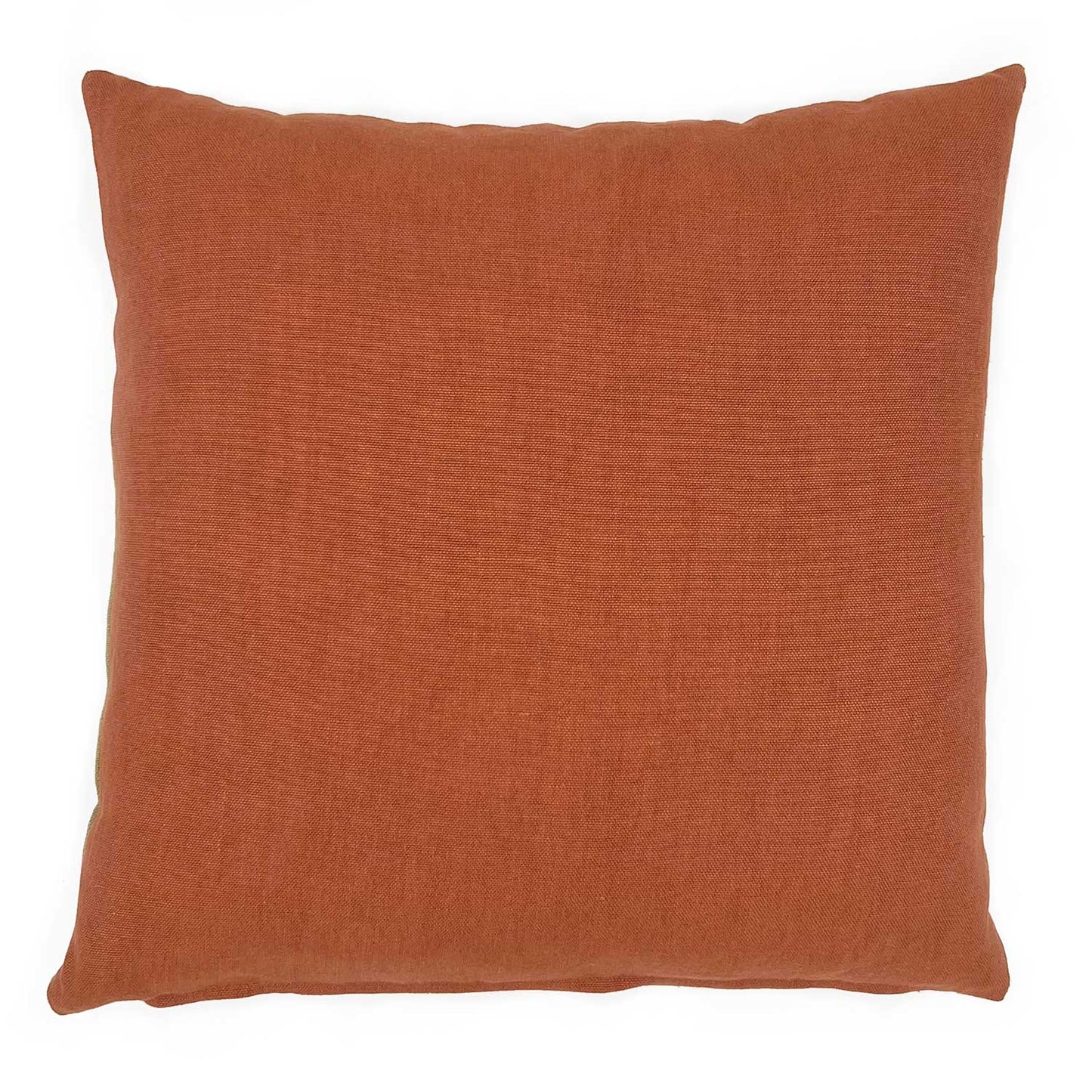 Elba Linen Cushion - Bisque/Cayenne