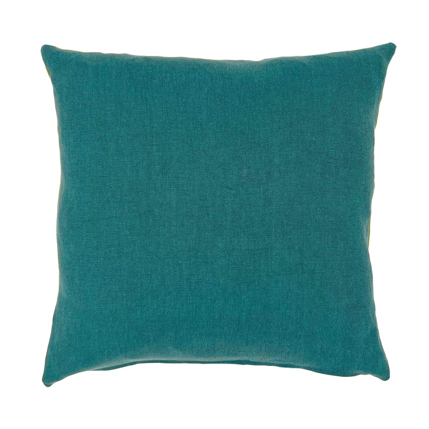 Elba Linen Cushion - Mantis/Petrol