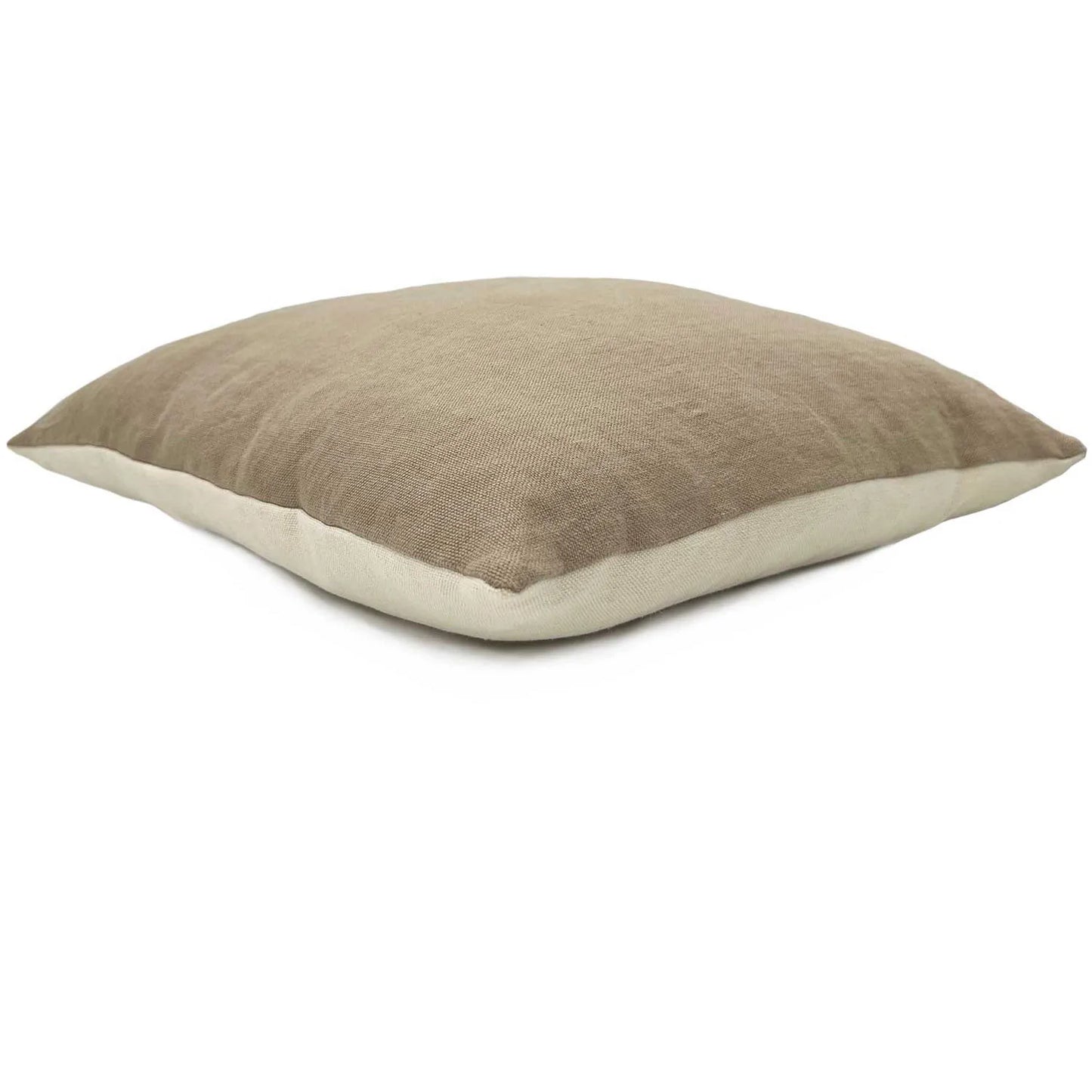 Elba Linen Cushion - Sisal/Eggshell