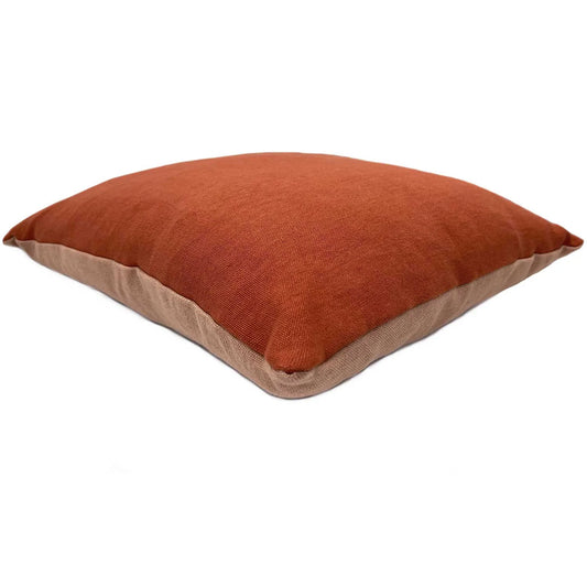 Elba Linen Cushion - Cayenne/Buff