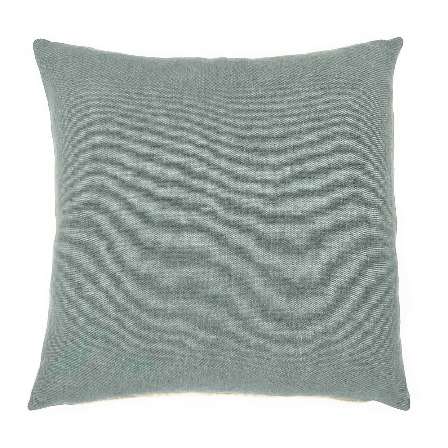 Elba Linen Cushion - Cerulean/Eggshell