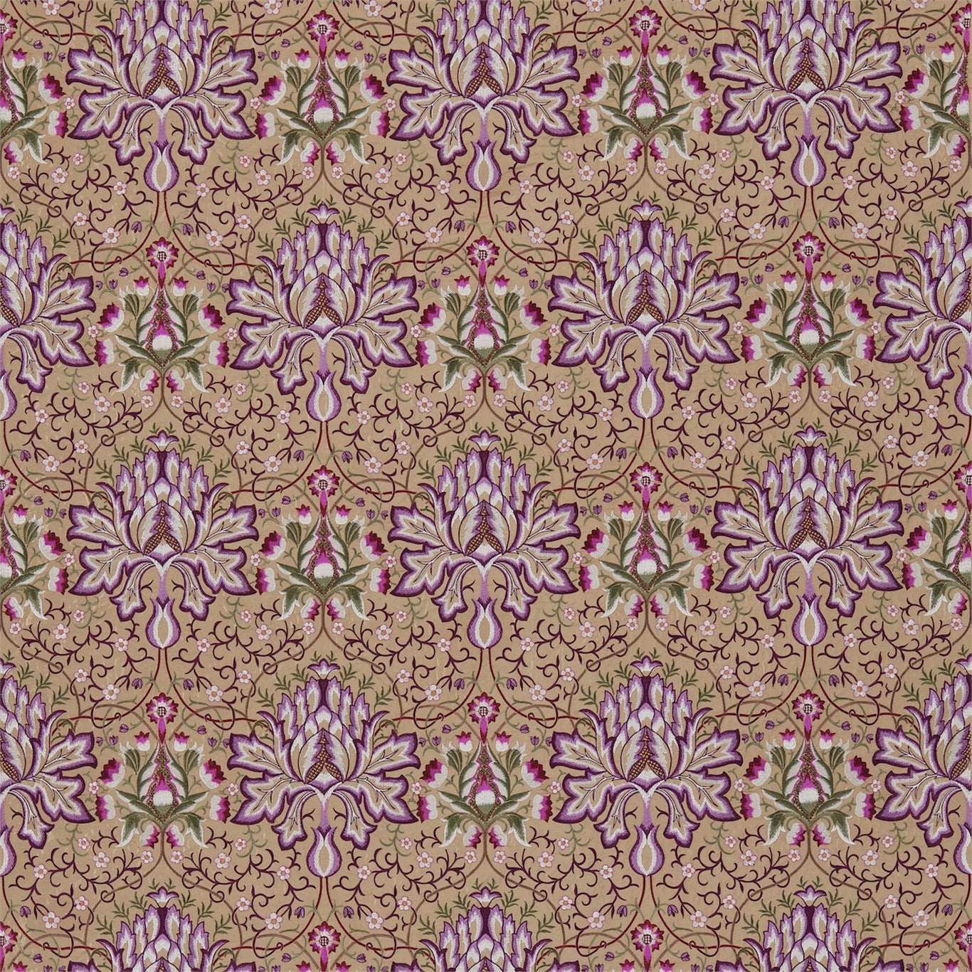 Artichoke Embroidery Fabric