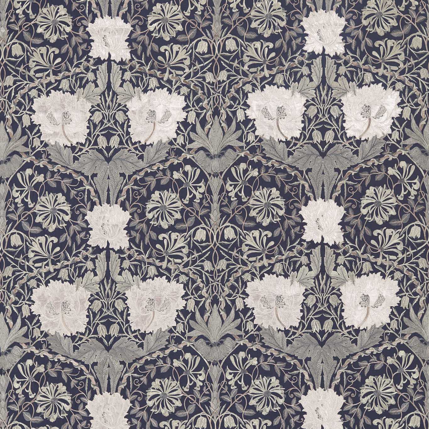 Pure Honeysuckle & Tulip Embroidery Fabric