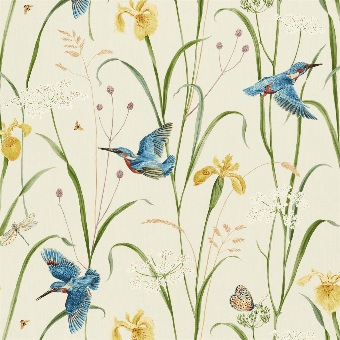 Kingfisher & Iris Fabric