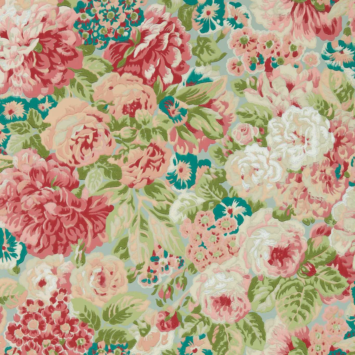 Rose and Peony Wallpaper