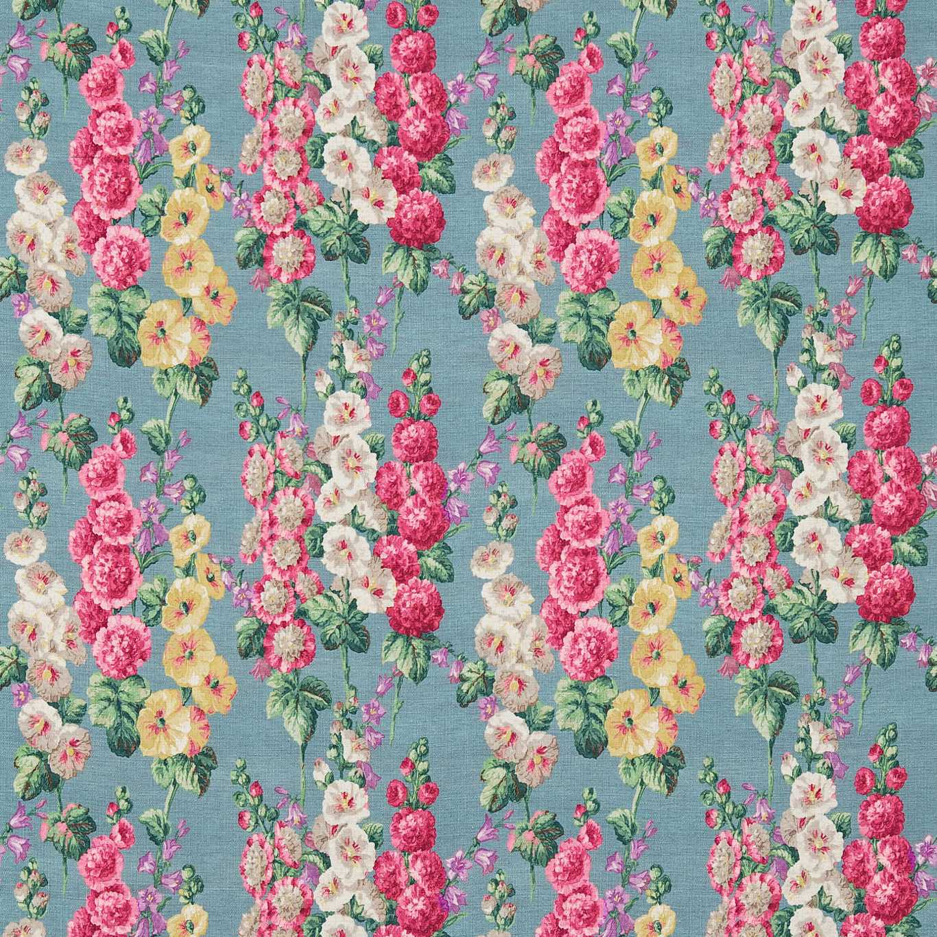 Hollyhocks Fabric
