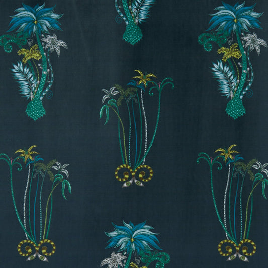 Jungle Palms Velvet Fabric