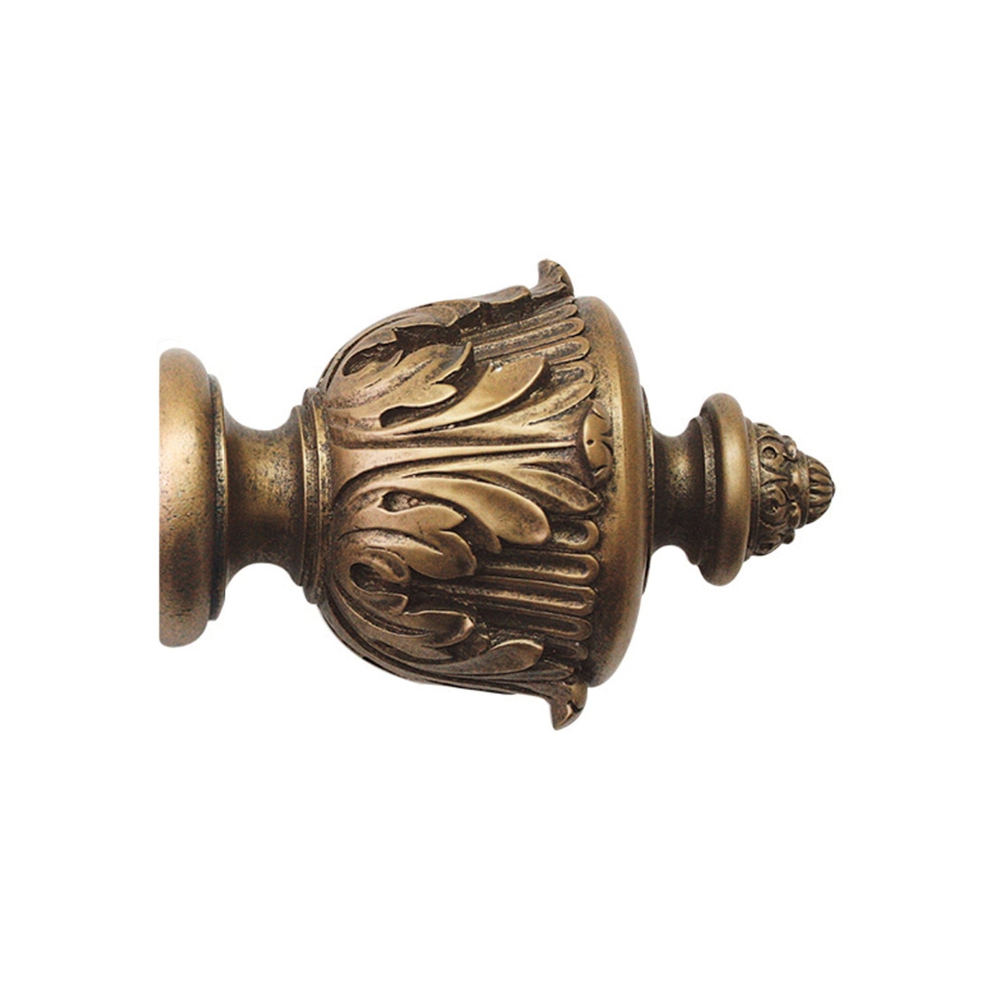 63mm Grande Acanthus Finial - Antique Gold