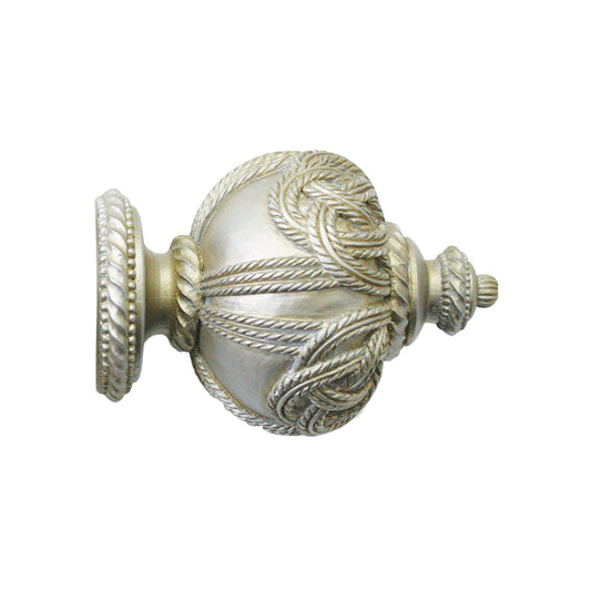 63mm Grande Rope Finial - Champagne Silver