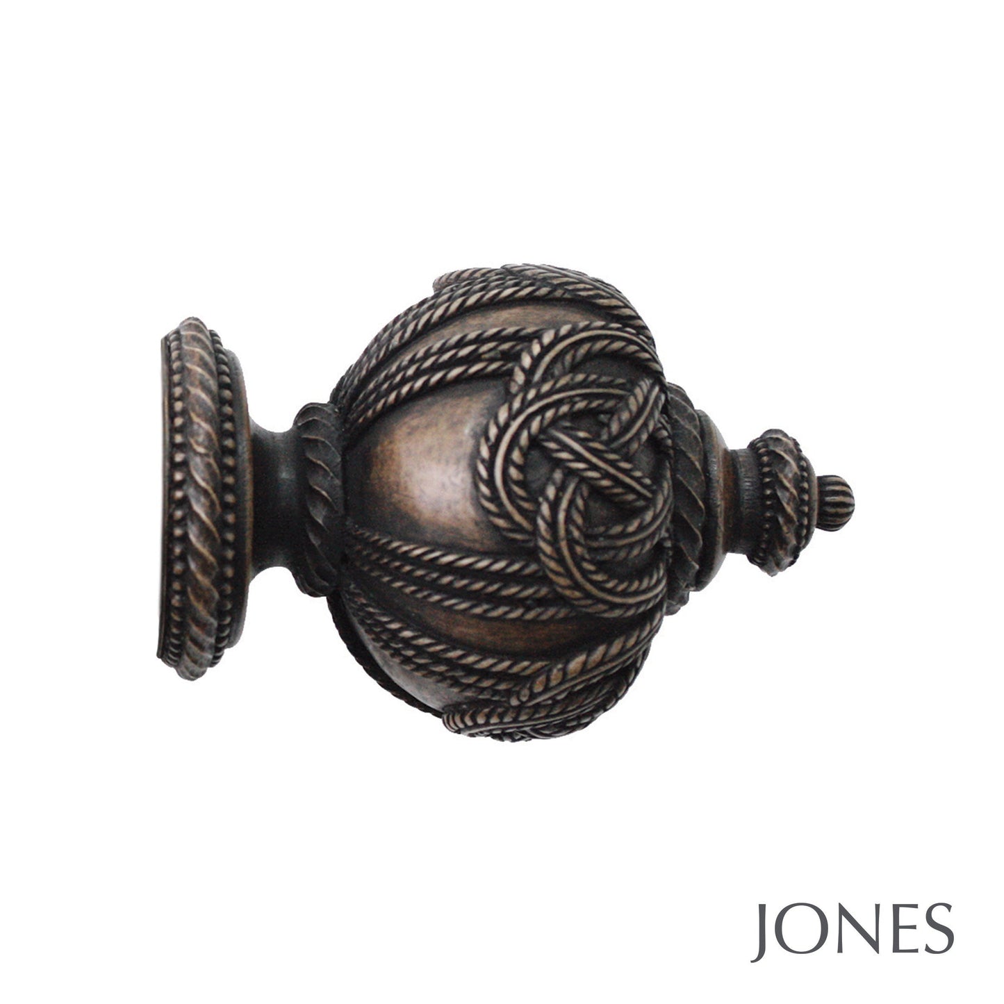 63mm Grande Rope Finial - Oak