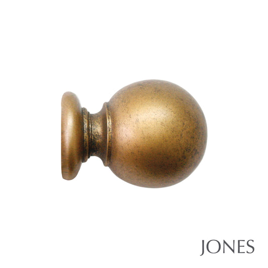 63mm Grande Handcrafted Ball Finial - Antique Gold
