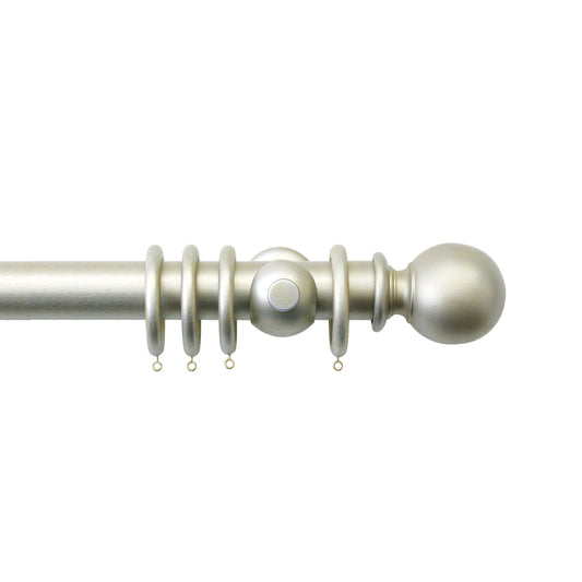 63mm Handcrafted Grande Ball Complete Pole Set - Champagne Silver