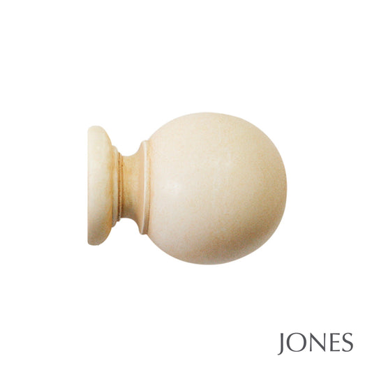 63mm Grande Handcrafted Ball Finial - Ivory
