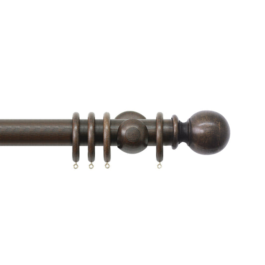 63mm Handcrafted Grande Ball Complete Pole Set - Oak