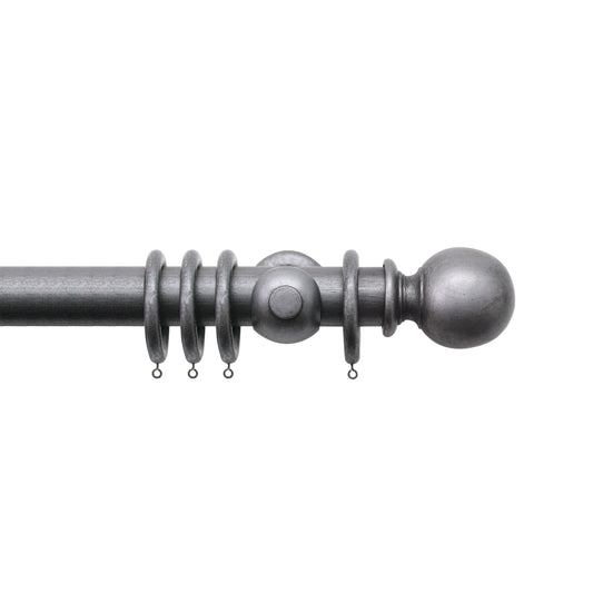 63mm Handcrafted Grande Ball Complete Pole Set - Pewter