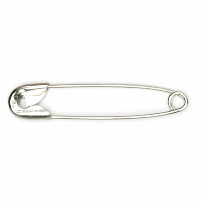 Safety Pins: 34mm Nickel - 30 Pieces