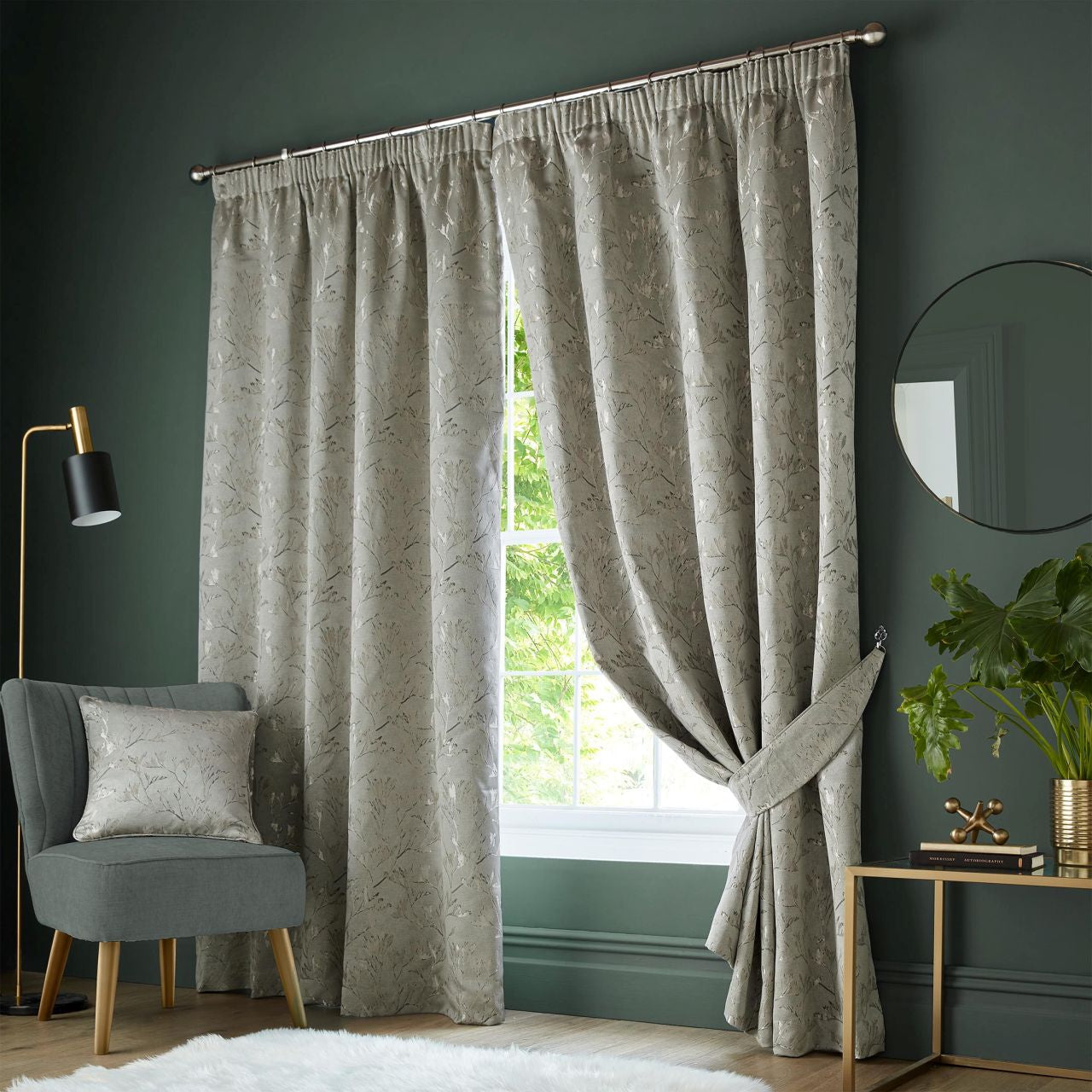 Hertford Pencil Pleat Curtains - Champagne