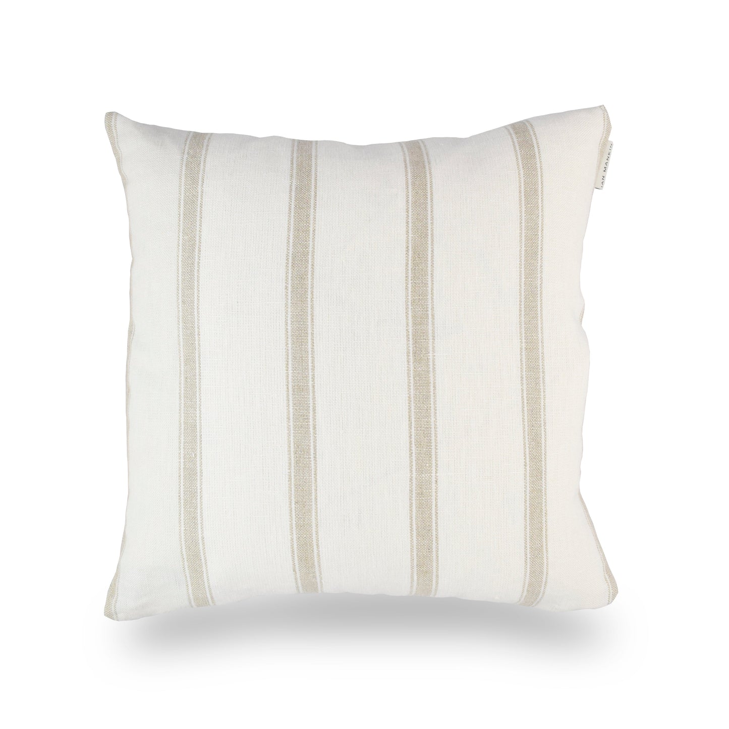 Angus Stripe Cushion - Flax