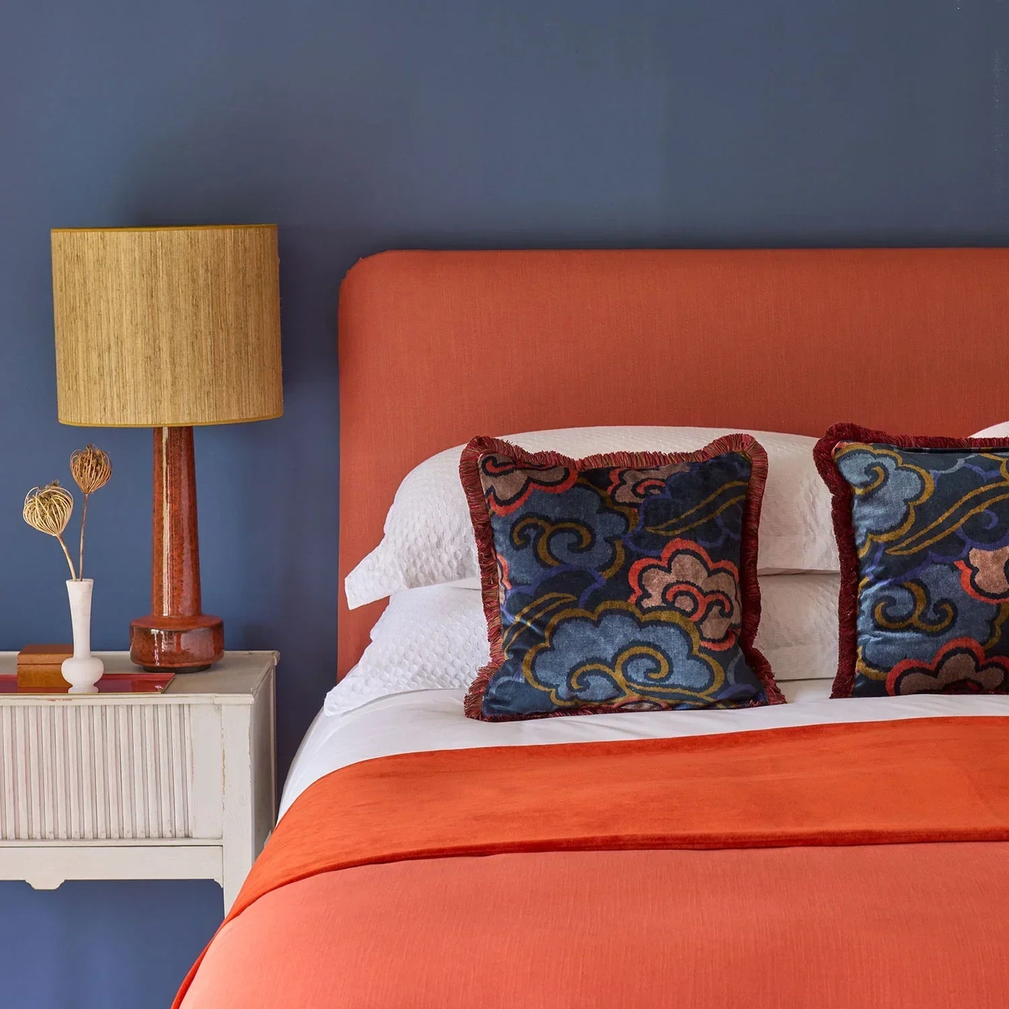 Kimono Dreams Cushion - Blaze