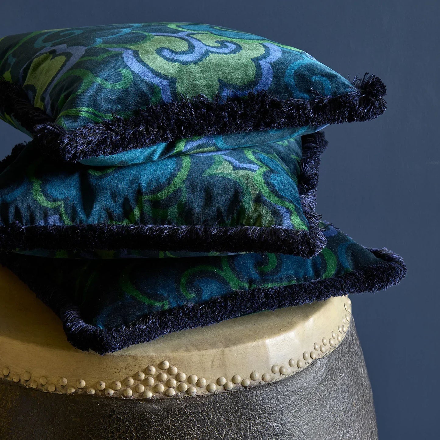 Kimono Dreams Cushion - Moss