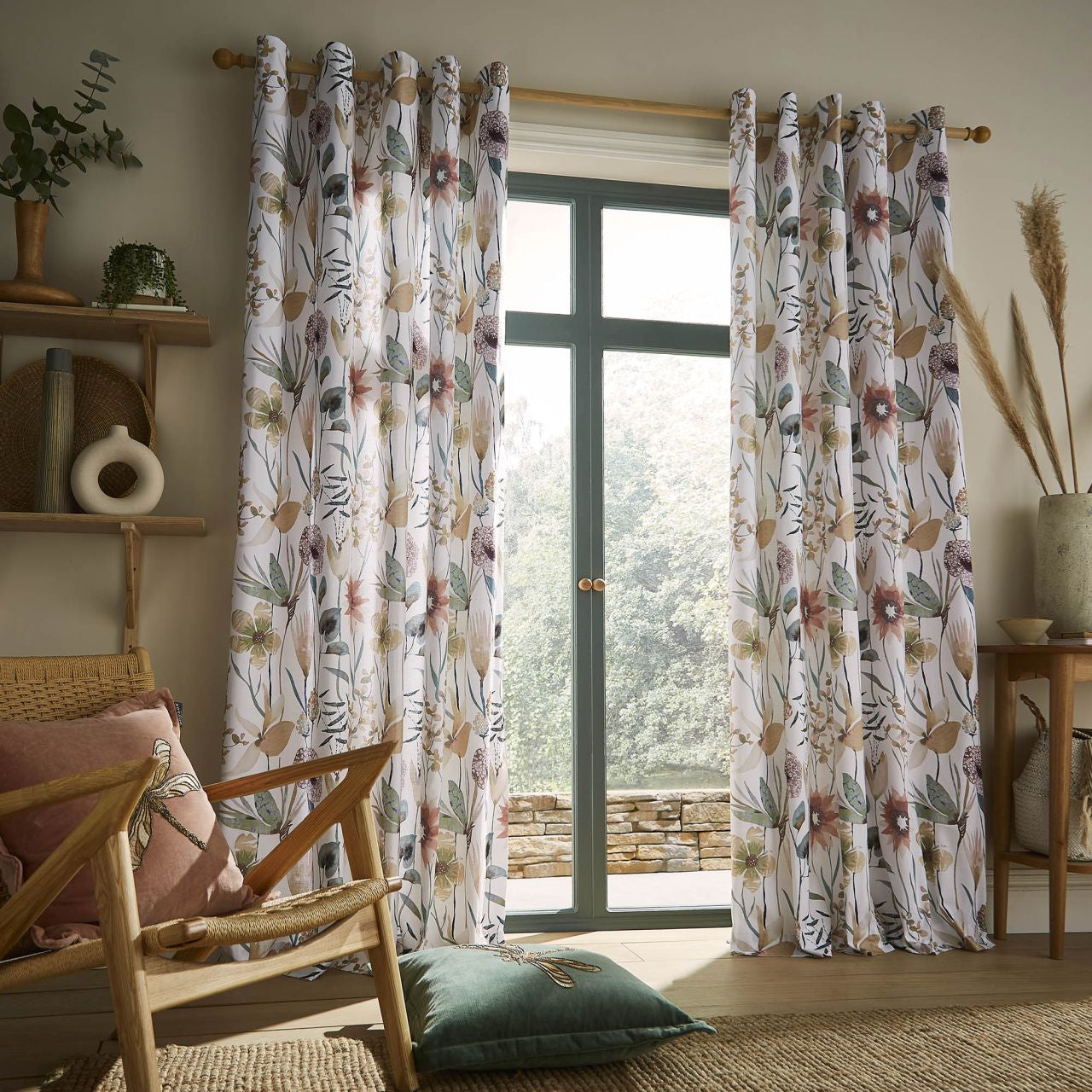Oceania Pencil Pleat Curtains - Sandstone