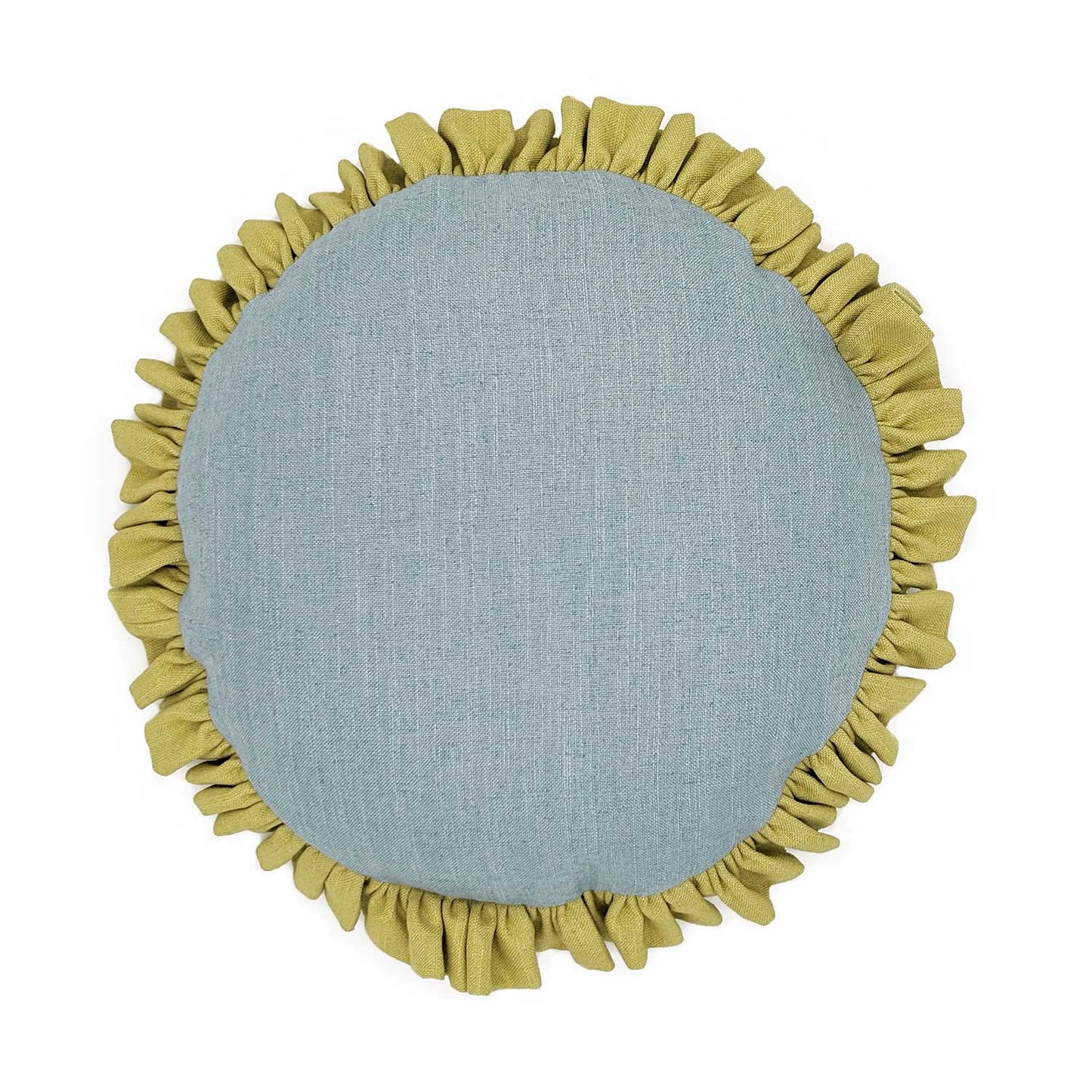 Round Single Ruffle Cushion - Periwinkle