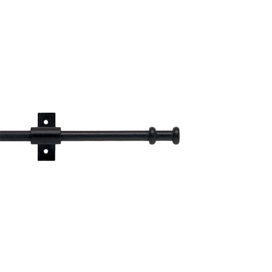 12mm Black Iron Wrought Pole Set - Stopper