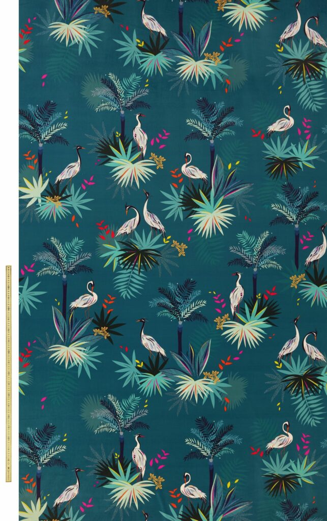 Heron Velvet Fabric