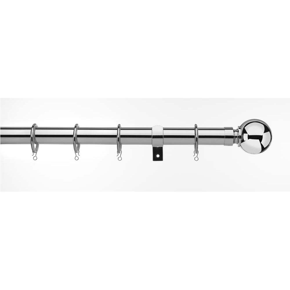 28mm Bay Window Pole Set - Chrome