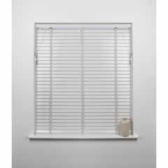 50mm Wood Slat Venetian Blind - White